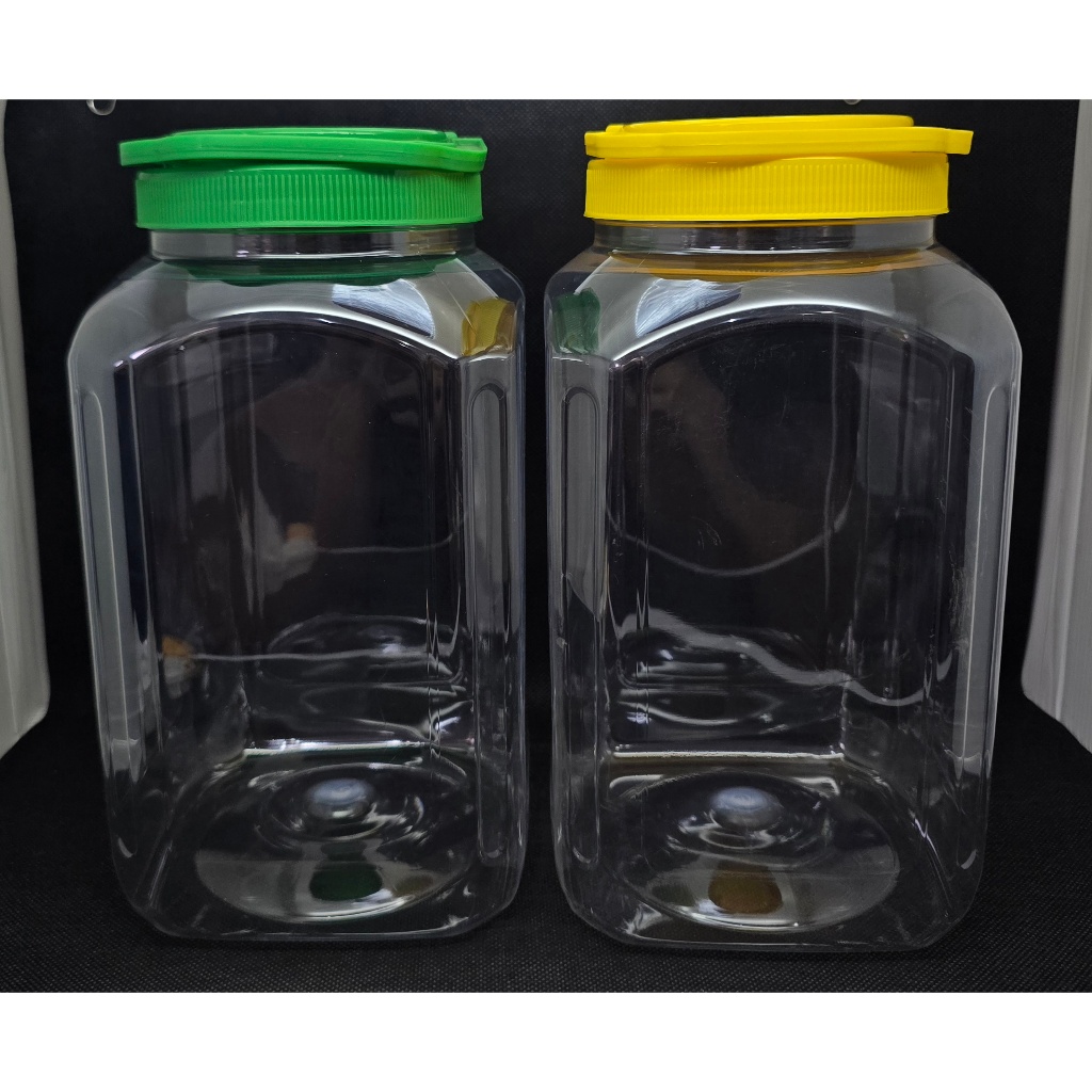 MURAH Toples Kotak PET / Cupang / Jajan 4000ML / 4 Liter