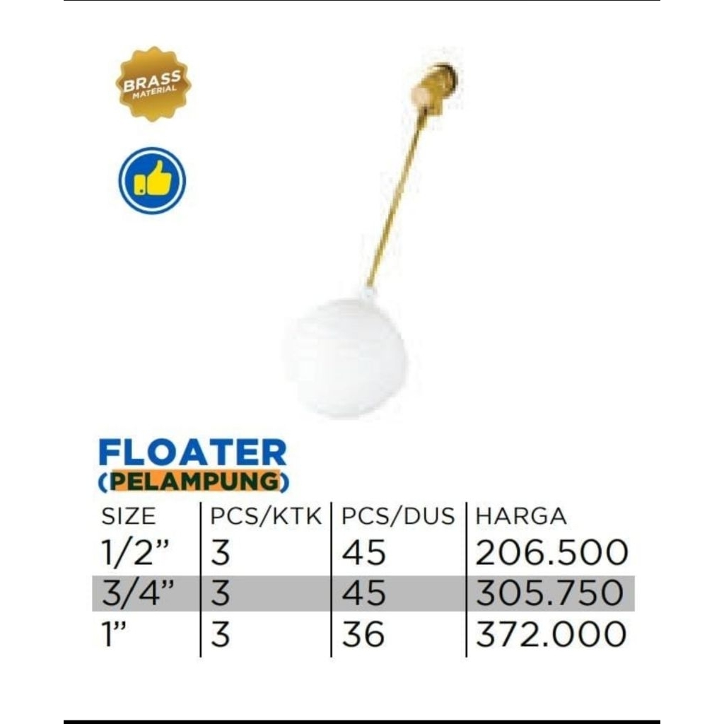 Pelampung Bola Toren Onda / Pelampung Plastik Bola Onda / Floater Onda