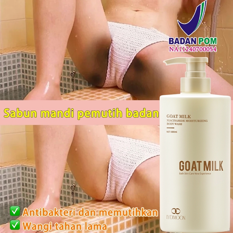 Sabun mandi pemutih badan permanen Sabun mandi cair wangi tahan lama Sabun susu kambing 800ml Wangi 