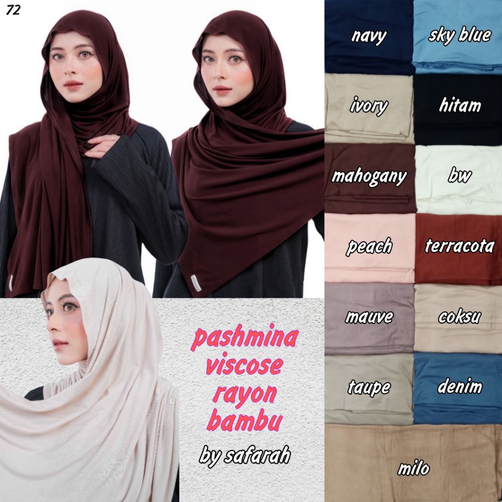pashmina viscose rayon bamboo | pasmina viscose rayon bambu by safarah | pasmina safarah hijab