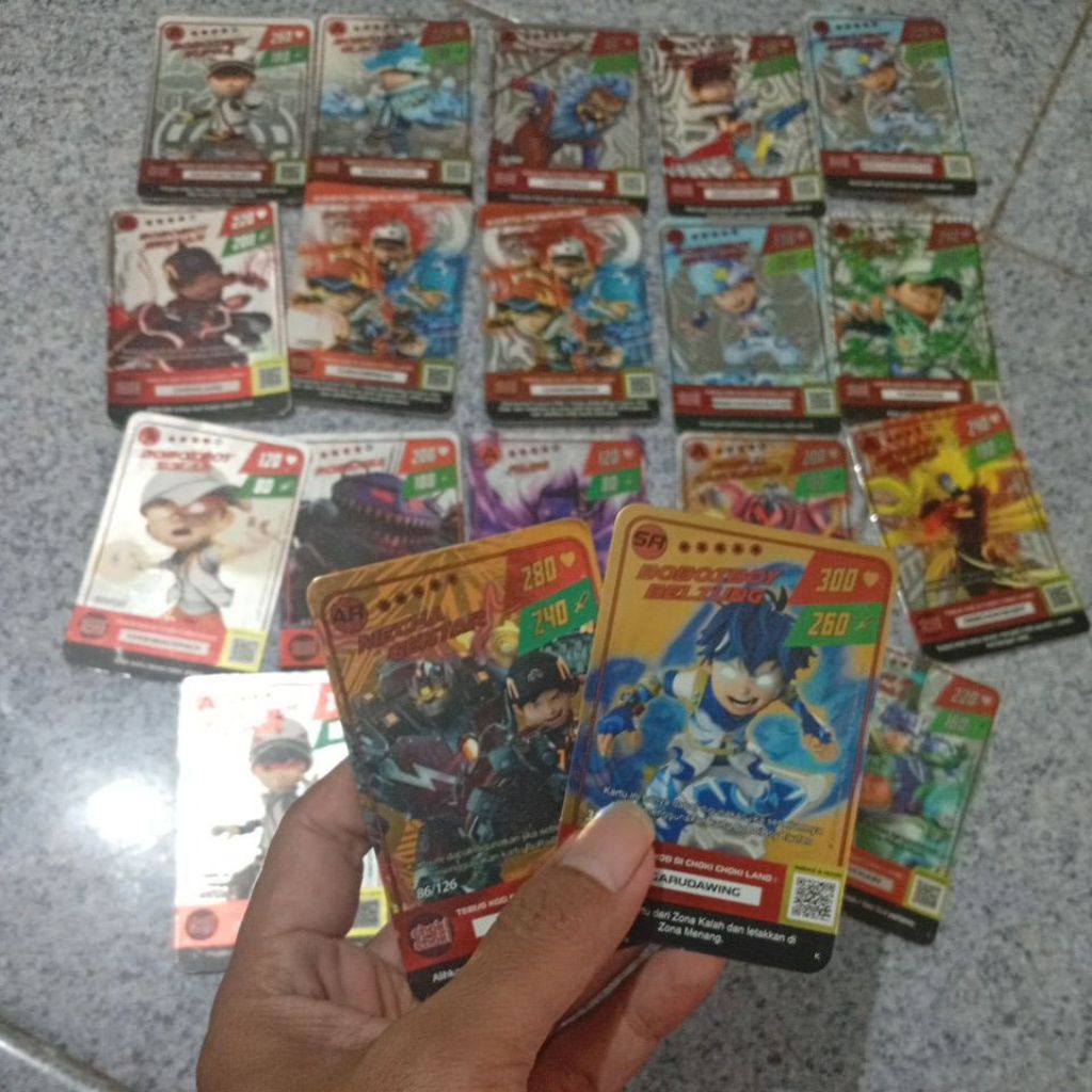 04-12-2025 HARGA BUAT 1 BIJI BoBoiBoy Beliung Mecha Gentar Choki Choki Holo 2025 TCG Card Kartu holo
