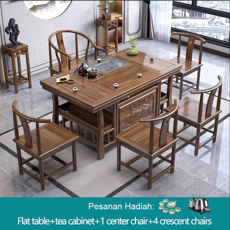 Meja Teh Bao Ding/Meja rapat /Meja Teh Cina/Meja dengan 5 Kursi/Meja Teh/Meja Pembuatan Bir Teh/Meja