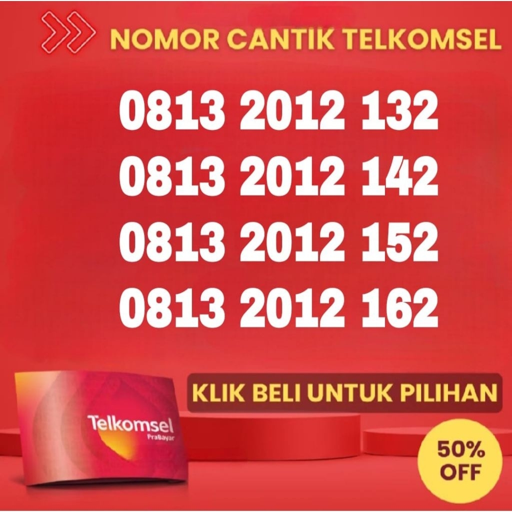KARTU PERDANA NOMOR CANTIK TELKOMSEL 11 DIGIT - 3GB