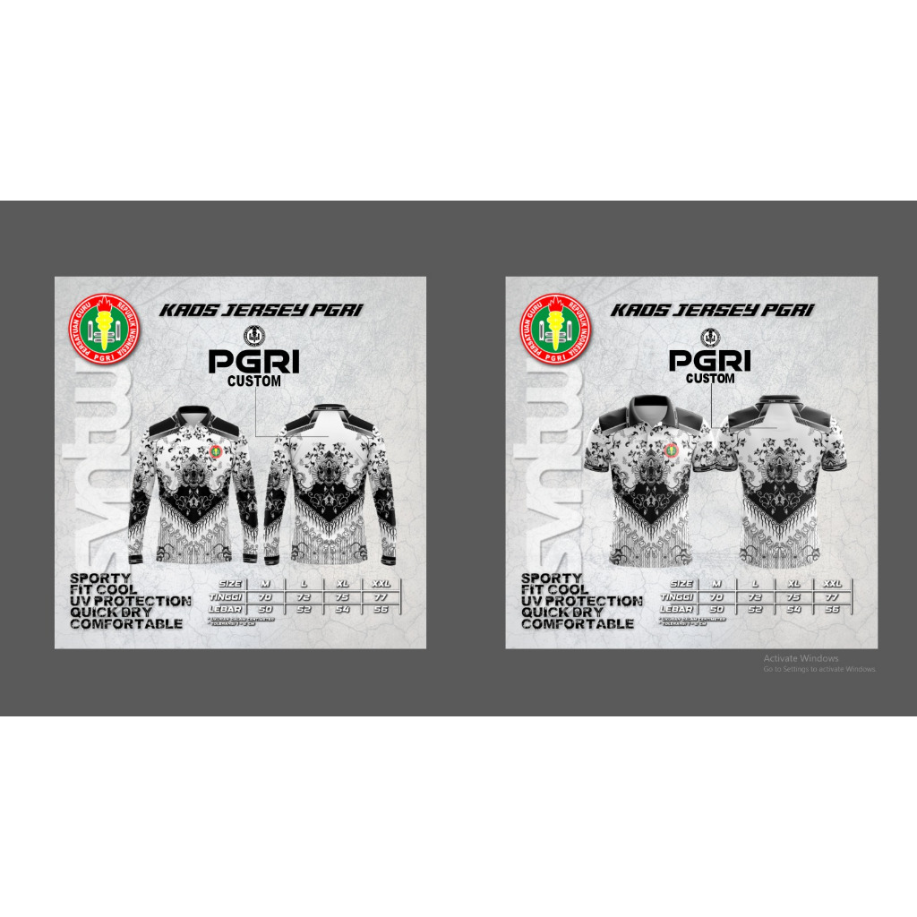 Kaos Jersey PGRI PNS Dryfit  CUSTOM / Kaos PGRI Fullprinting CUSTOM / Kaos PGRI CUSTOM