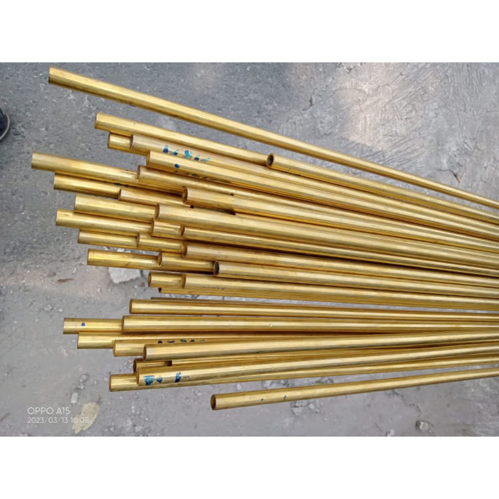 Pipa Kuningan Asli OD 9mm x Tebal 2.3mm x Panjang 4 Meter