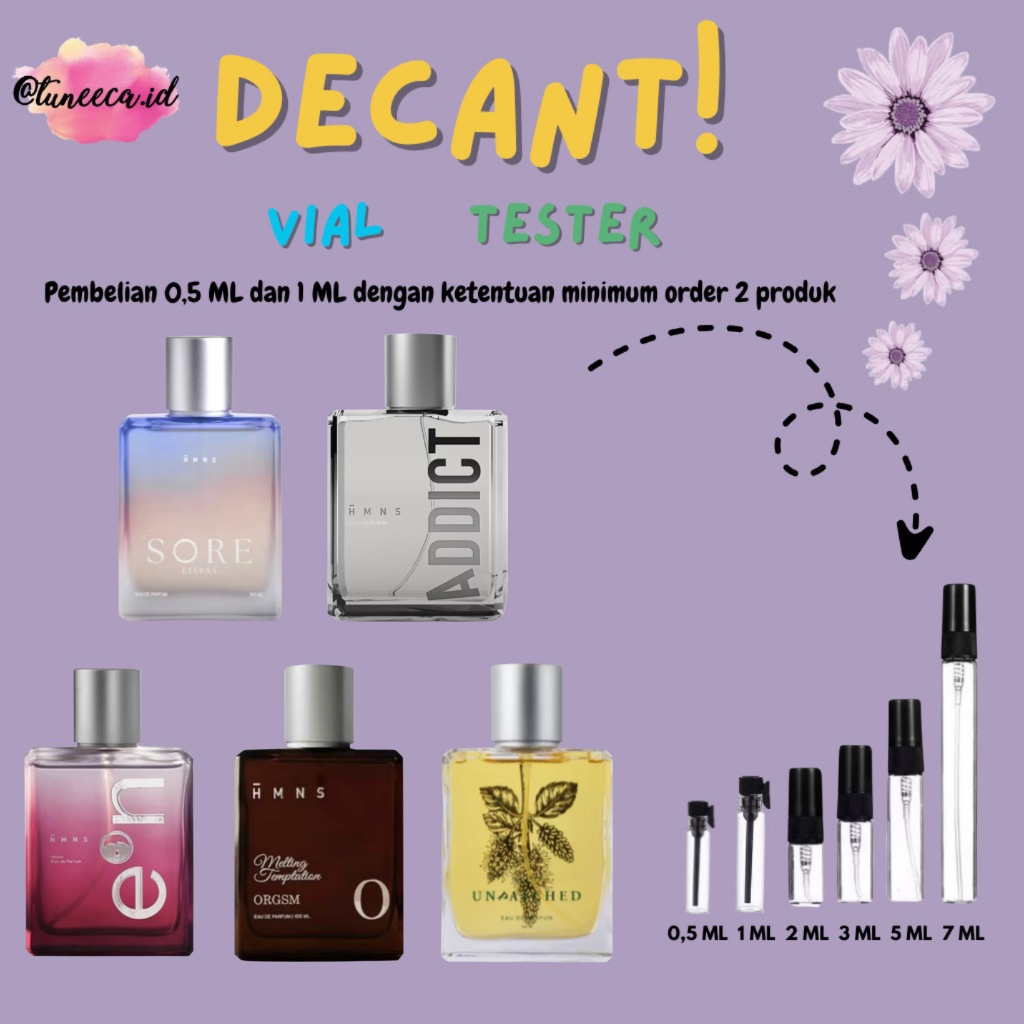 Decant HMNS Perfume (Share in Bottle)  – Addict , Unpatched , Sore Eterna , Melting Tempation , EON