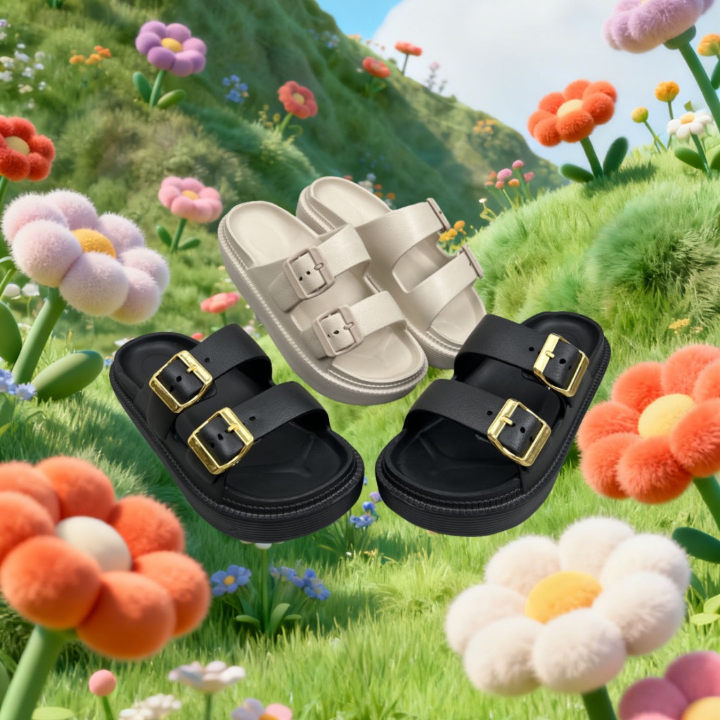 YUTU - Sandal Wanita Tinggi Sandal Fuji Wanita Korea