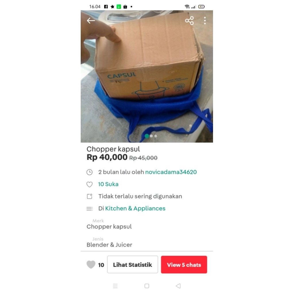 Chopper capsul blender