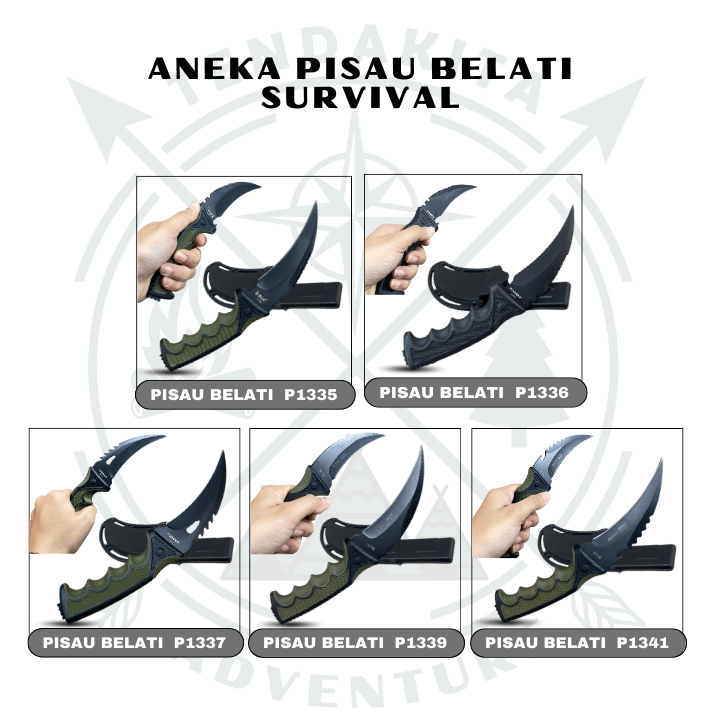 Grosir Pisau Belati Karambit Survivalkit Outdoor Super Tajam Stainless Steel Kitchen Knife Serbaguna