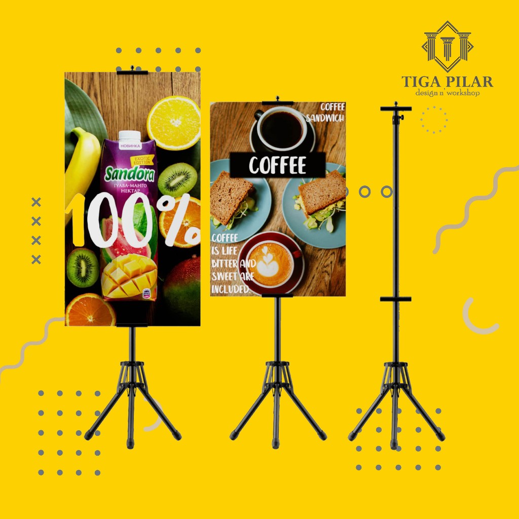 Tripod Banner Standing Custom Design || Tripod Banner Standing Custom Desain