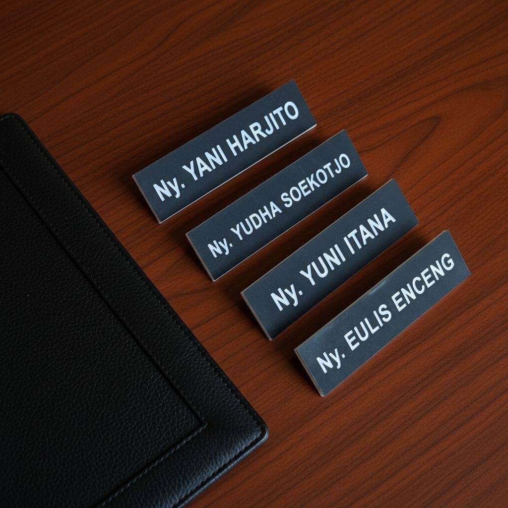 nametag | nama dada | papan nama dada | akrilik grafir hitam doff (peniti)