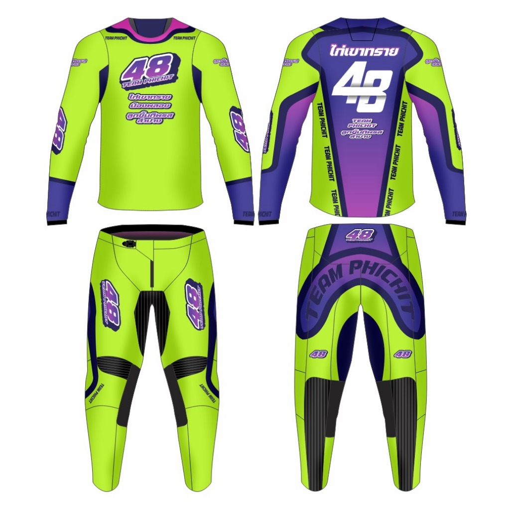 BAJU JERSEY SET BALAP RACING TRAIL MOTORCROSS CUSTOM NAMA DAN NO PUNGGUNG (STRECH)