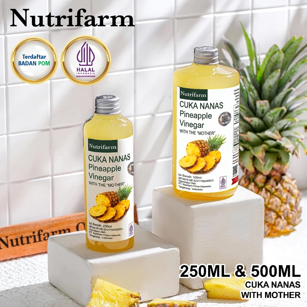 Nutrifarm Cuka Nanas 250 ml 500 ml 1kg With Mother