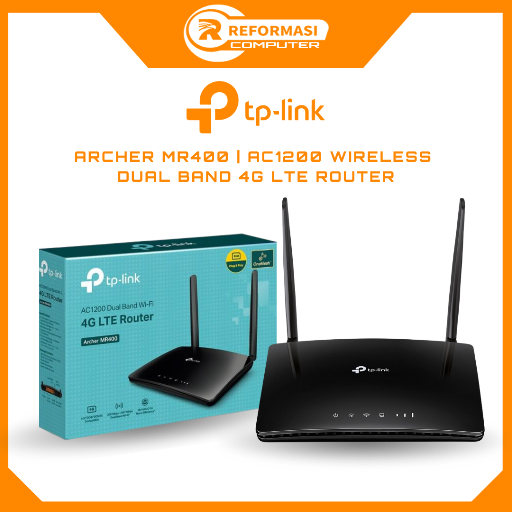 TP-LINK Router TP-Link Archer MR400 AC1200 4G LTE Modem Wireless Router