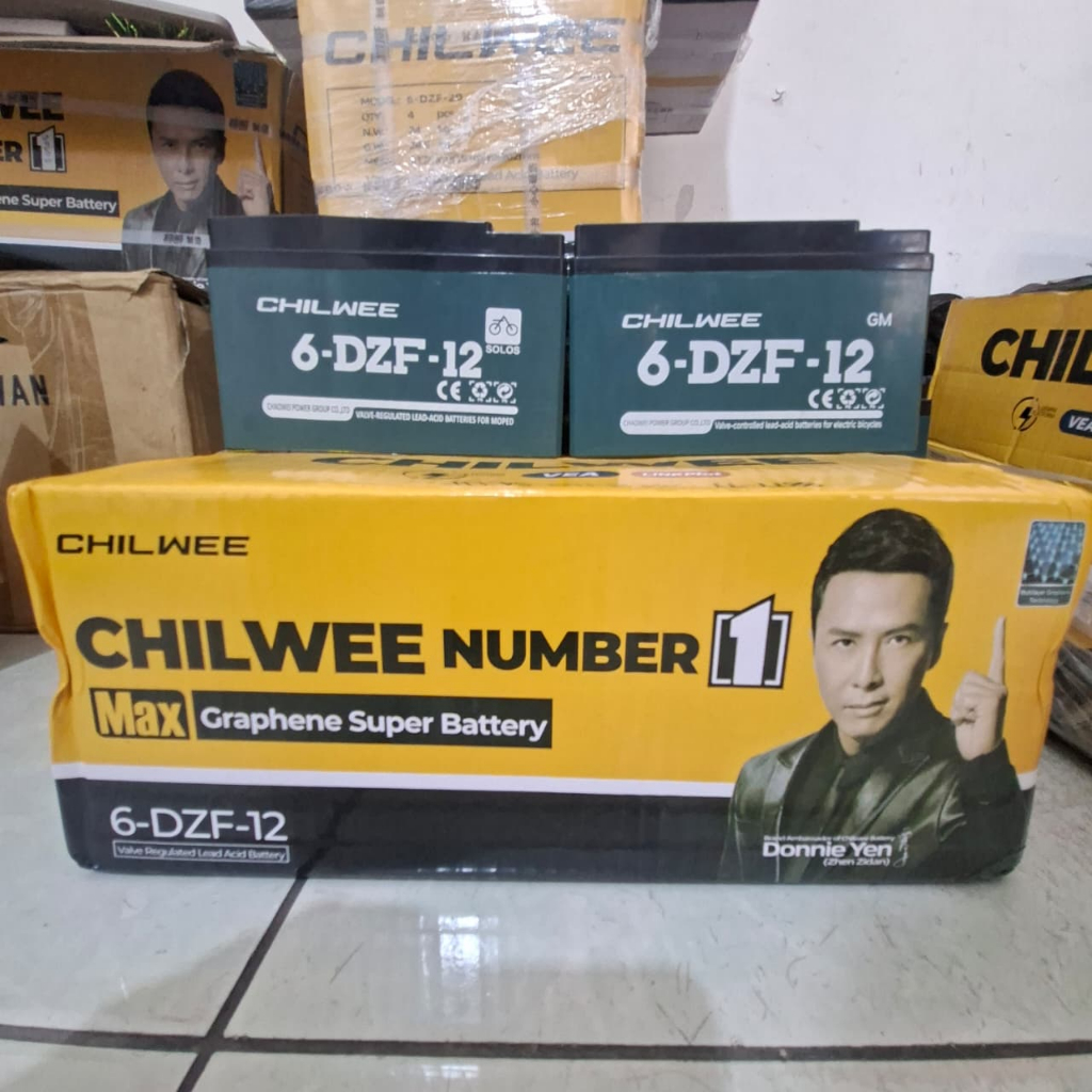 AKI CHILWEE ORIGINAL 12V/12AH | AKI CHILWEE 12V/20AH | AKI SEPEDA LISTRIK CHILWEE ORIGINAL NUMBER ON