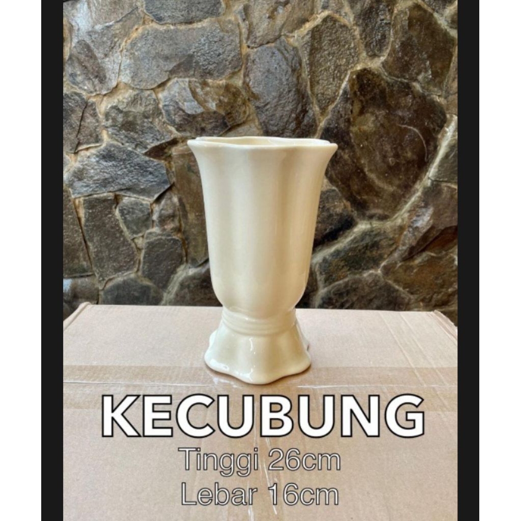Vas Keramik Kecubung Estetik | Dekorasi Kamar & Hiasan Meja Minimalis | Vas Bunga Aesthetic Florist 
