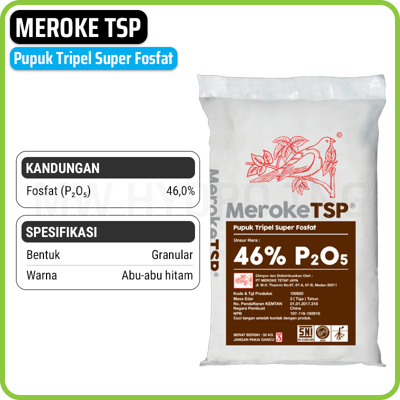 Meroke TSP, 50 Kg | Pupuk Tripel Super Fosfat