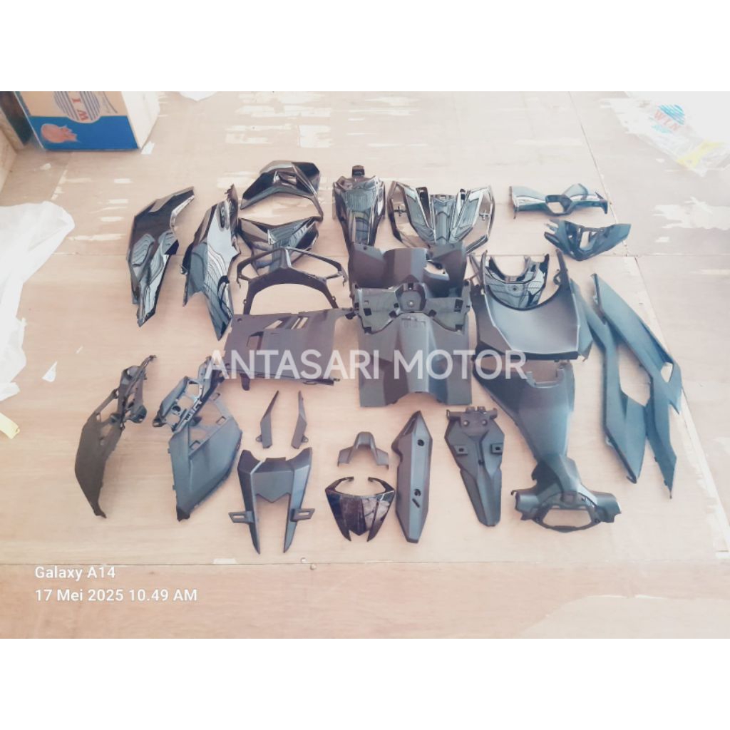 FULL BODY BODI SET KOMPLIT KASAR HALUS VARIO TECHNO 125 2023 HITAM NEW LED COVER BODY BODI SET KOMPL