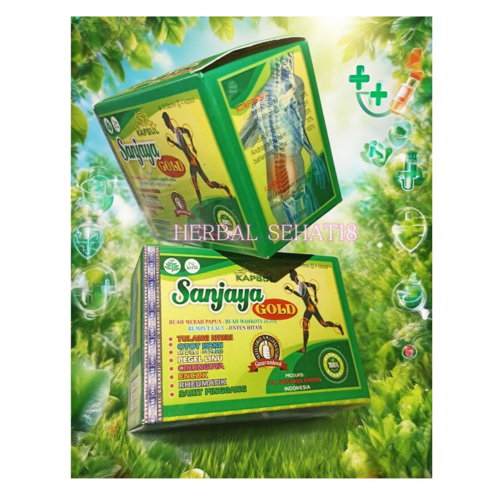Herbal kapsulSanjaya Golden Kemasan kotak 100%khasiat