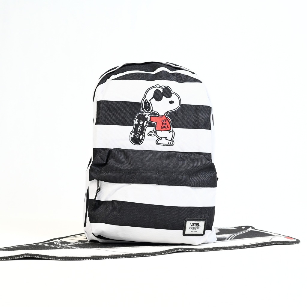 Tas Punggung Snoopy White Black Original