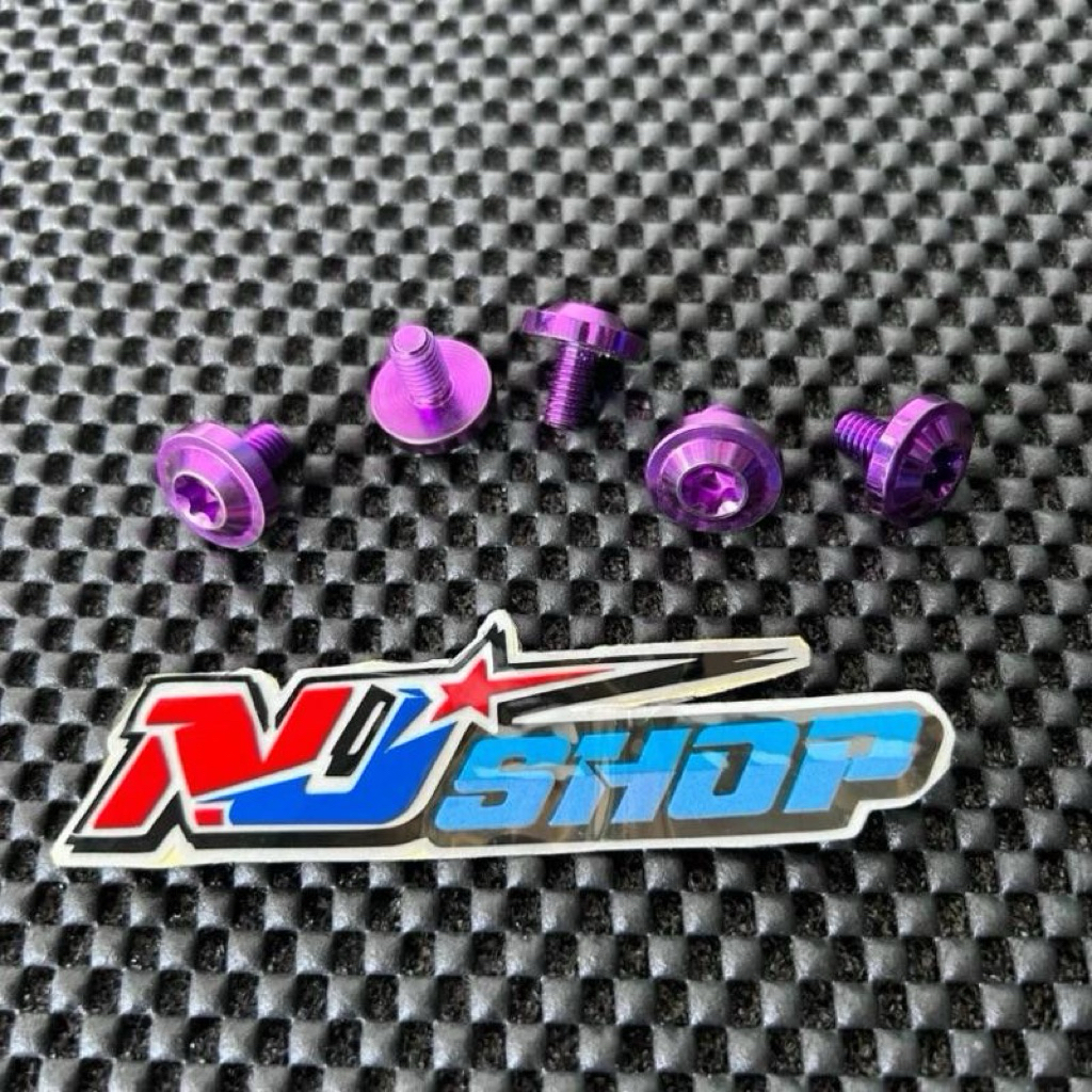 Baut Titanium m6 x 10 drat 10 panjang 1cm Original Titanium Anti Karat Harga Satuan (1 baut) Motorcy