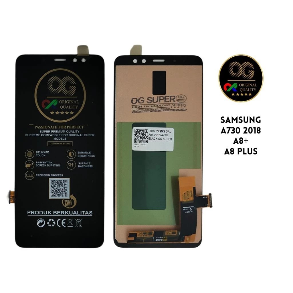 OG SUPER LCD SAMSUNG A8+ A730 A730F INCELL BLACK
