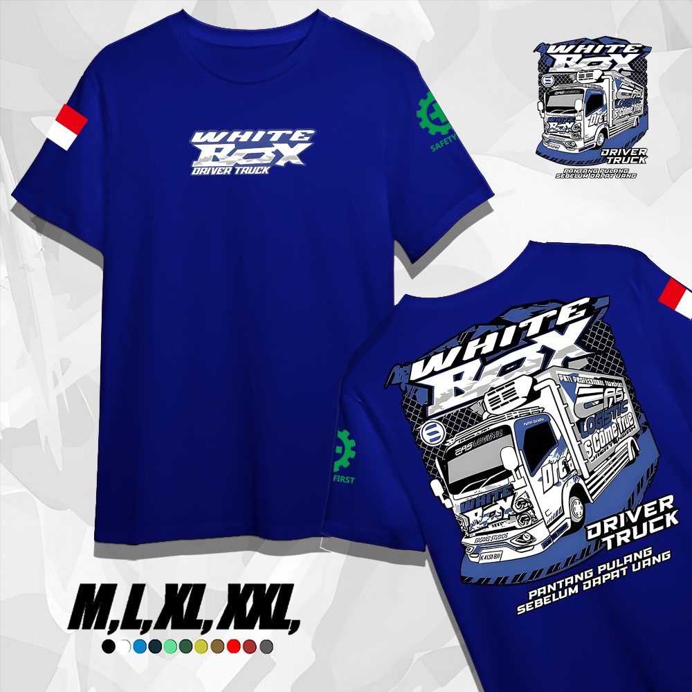 BAJU KAOS WHITE BOX TRUK KAOS BOX DRIVER KAOS DRIVER KAOS TRUK DEWASA KAOS TRUK OLENG