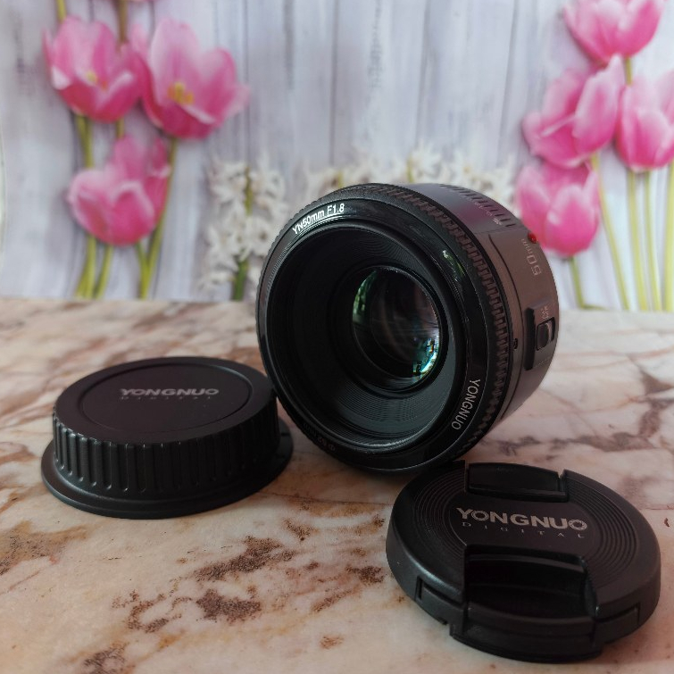 Lensa Fix YongNuo 50mm F1.8 Canon not 35mm 24mm 85mm 16mm