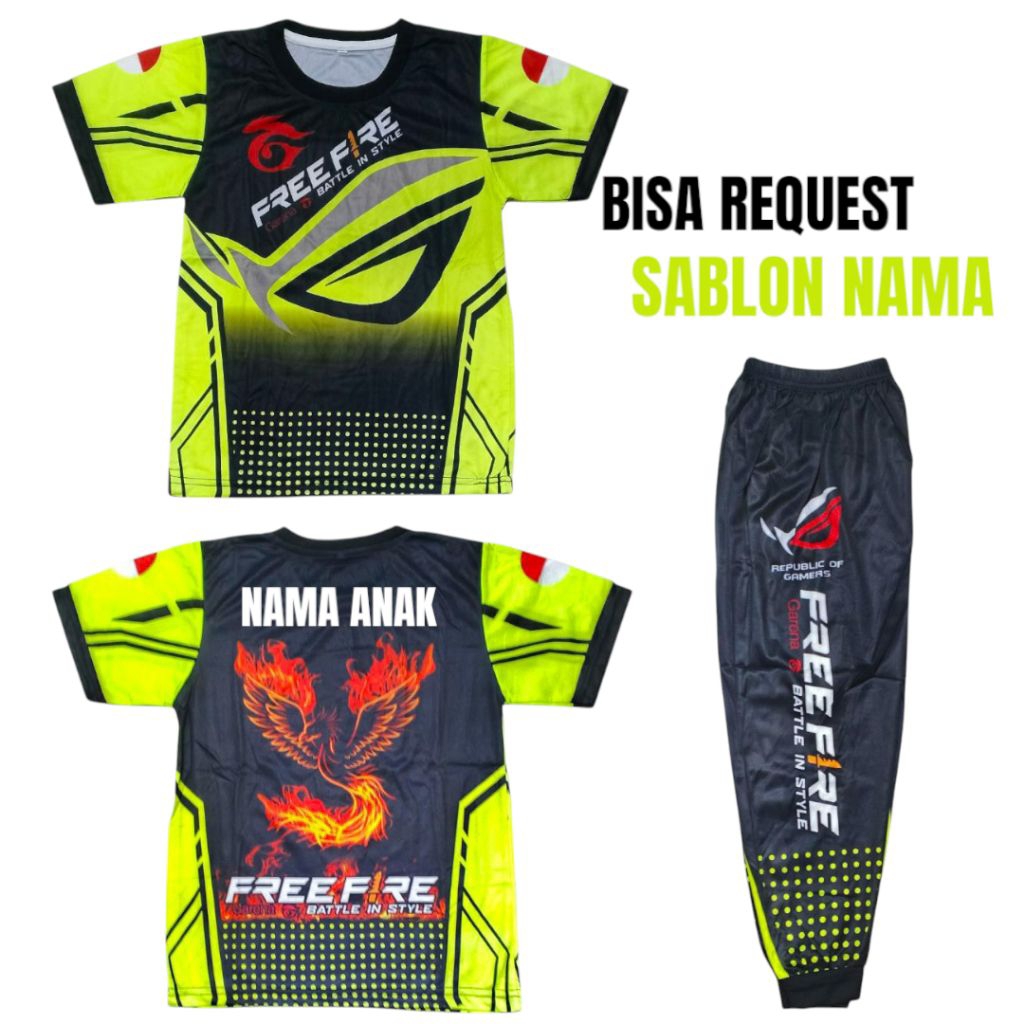 SETELAN BAJU ANAK-ANAK BNL/SETELAN BAJU ANAK FREE FIRE