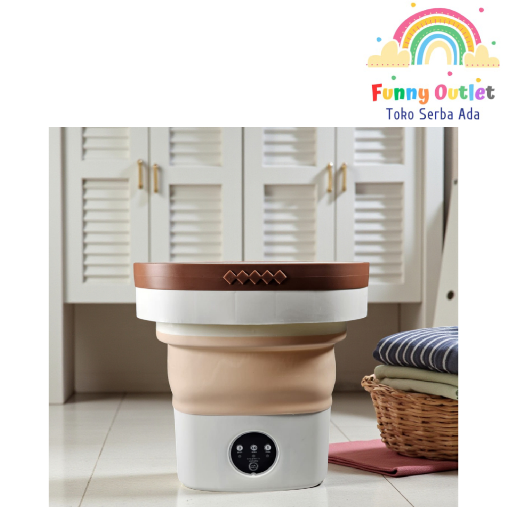 Funny Outlet - Mesin Cuci Mini Lipat Portable / Mesin Cuci Lipat 9L, 8L & 6.5L