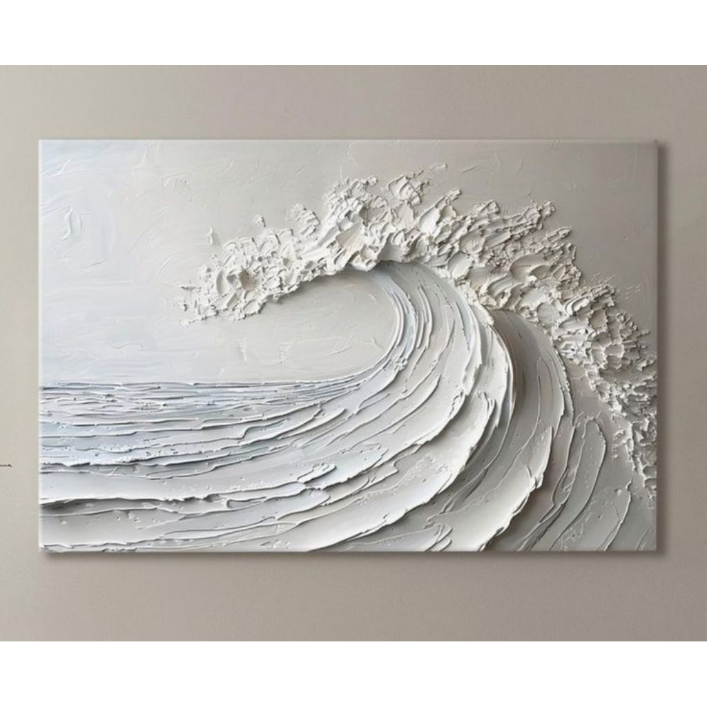 Lukisan ombak bertekstur