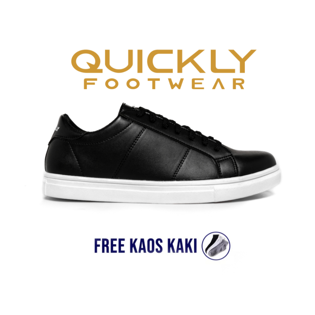 Sepatu Casual Pria Sepatu Hitam pria Sepatu Sneakers Original Quickly
