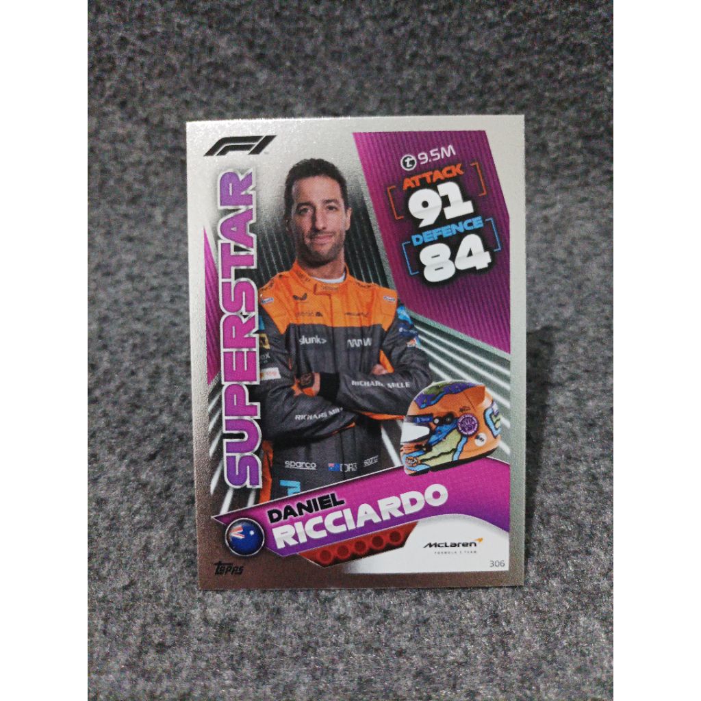Topps turbo attax F1 2022 superstar daniel ricciardo