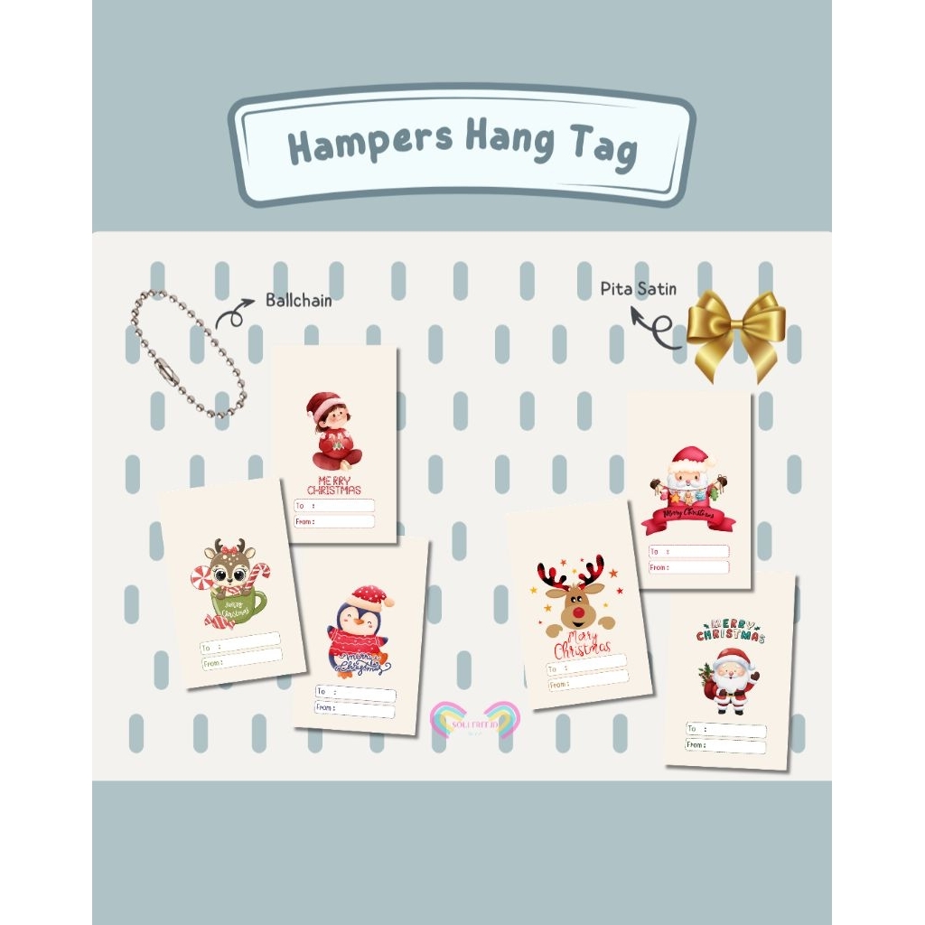 HANG TAG NATAL / HANG TAG HAMPERS / HANG TAG LUCU / MERRY CHRISTMAS