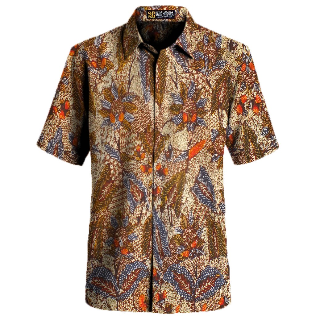 Kemeja Batik Tulis Madura Baju Batik Pria Lengan Pendek F742