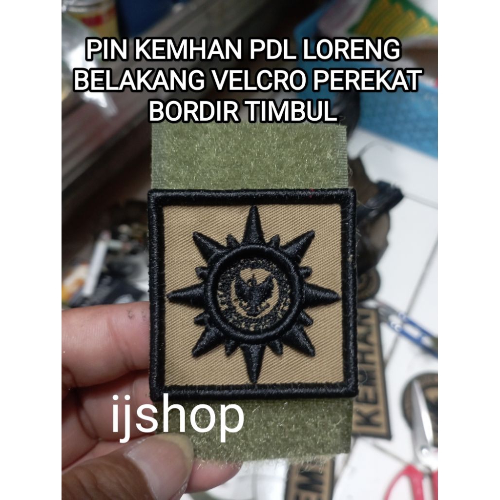 BORDIR PIN KEMHAN | PIN KEMHAN BORDIR TIMBUL VELCRO