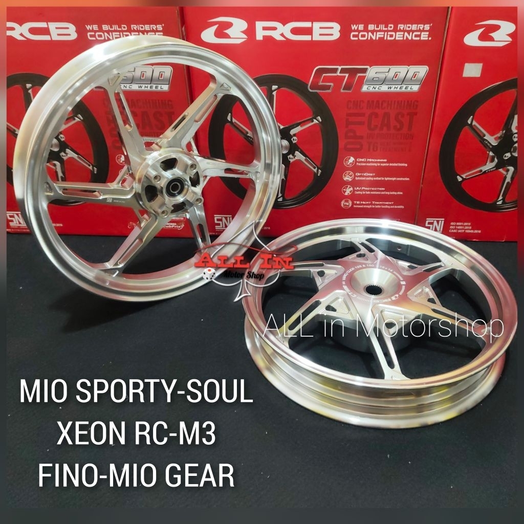 VELG RACING RCB CT600 MIO SPORTY SOUL SMILE/MIO M3 XEON RC FAZZIO MIO J S GEAR FINO 125/115 CC