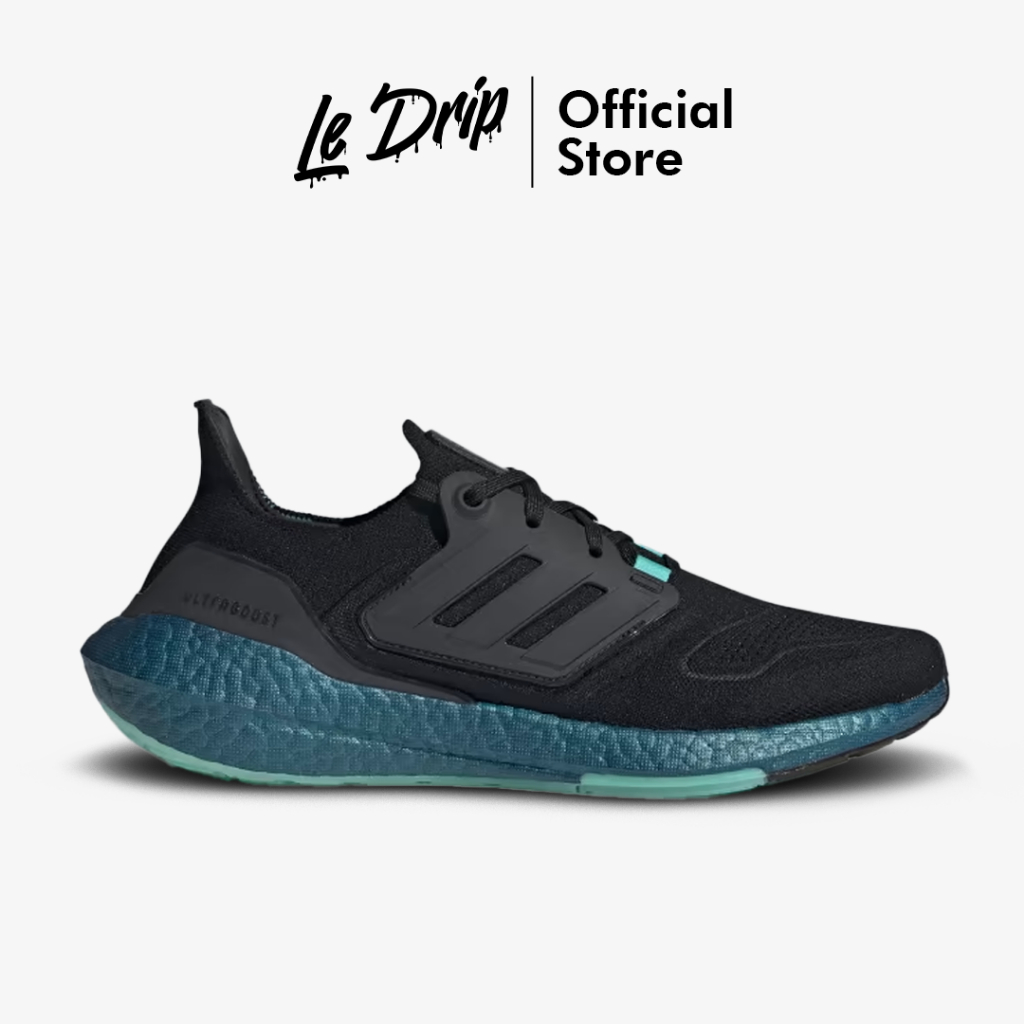 Adidas Ultraboost 22 2022 Core Black Mint Rush Black Green Authentic