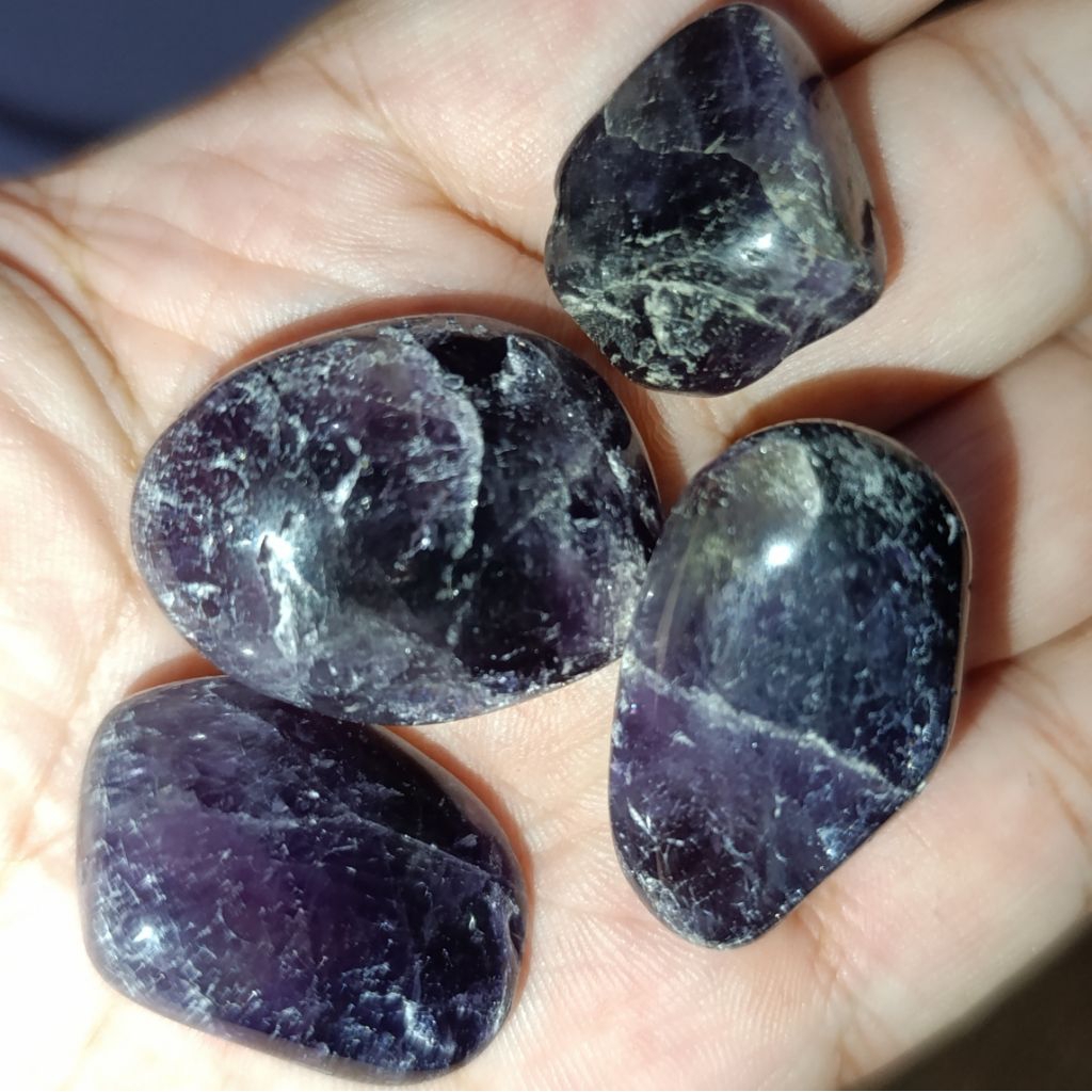 RS 43 Batu Akik Amerhyst Kecubung Ungu Paket 50 gram untuk mata cincin liontin dll