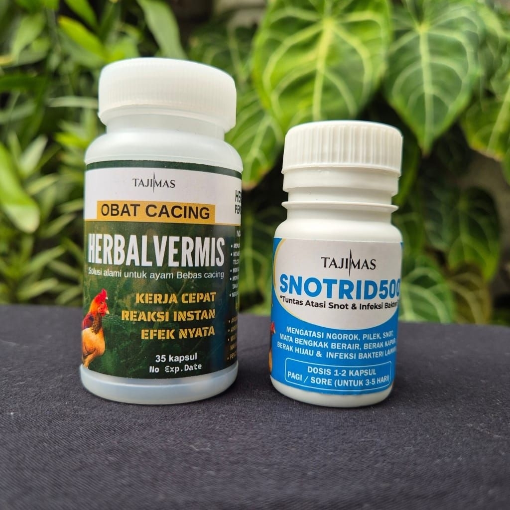 PAKET PERNAFASAN & PENCERNAAN  Isi: HerbalVermis + Snotrid500 tajimas