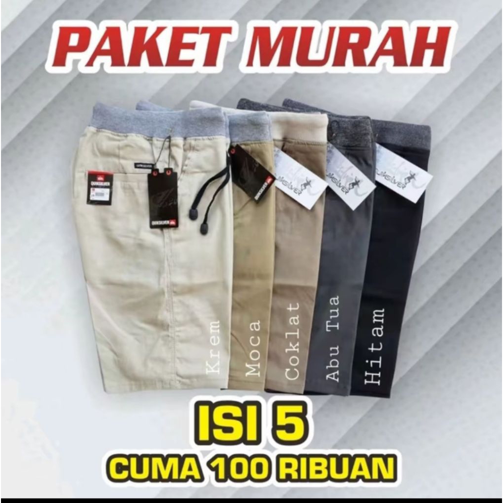 ( COD ) 100 ribu paket 5 pcs celana pendek pria dewasa celana chinos premium chino