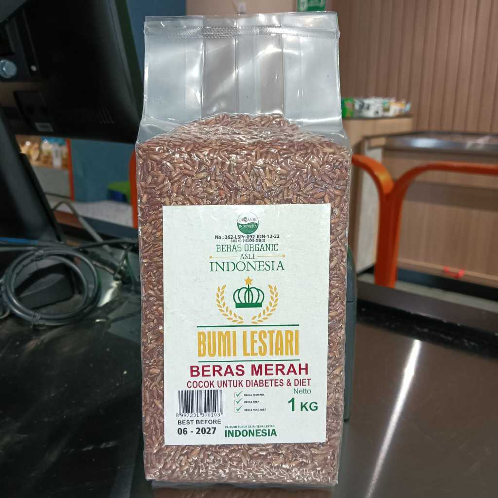Beras Organik Merah 1 Kg / Beras Merah
