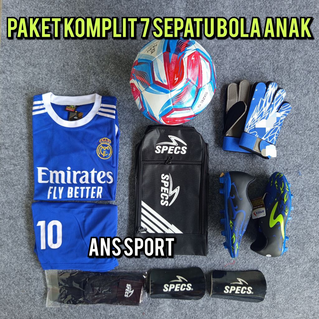 OBRAL Sepatu Bola Anak Specs Dragon Terlaris, paket komplit sarung tangan kiper sepatu bola anak Spe
