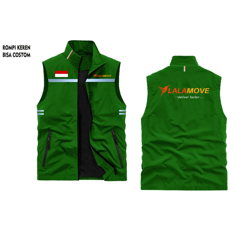 Rompi Ojol LALAMOVE | Rompi Driver LALAMOVE Original | Jaket LALAMOVE Custom