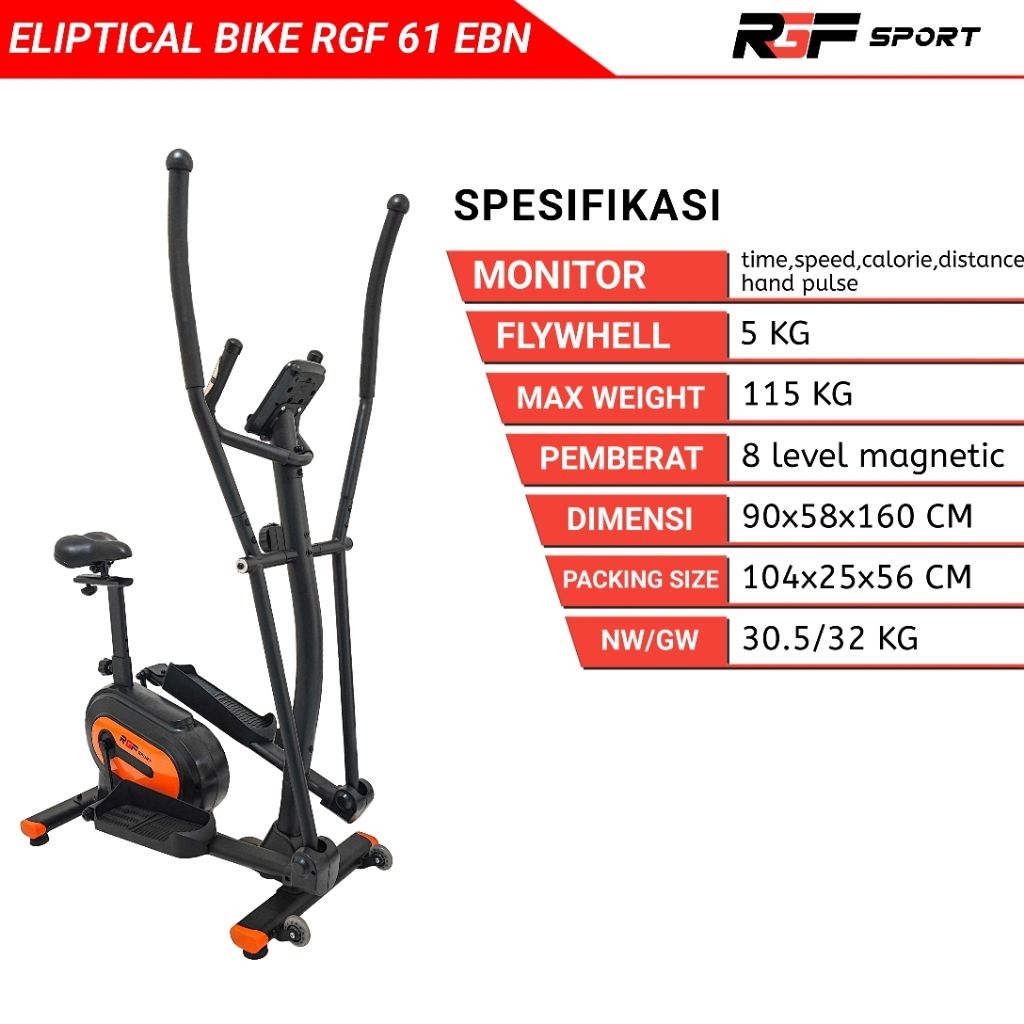Alat Fitness Sepeda Olahraga Eliptical Treainer RGF SPORT - 61 EBN