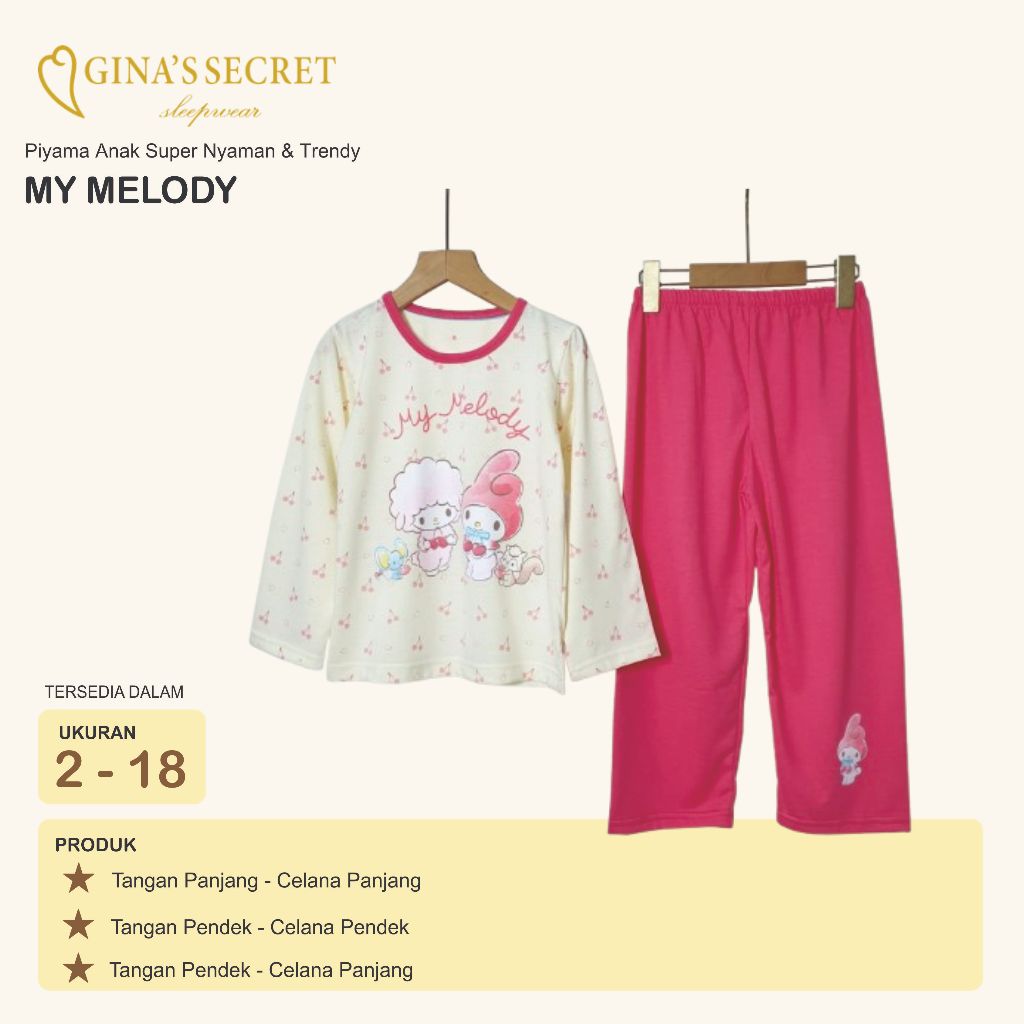 Baju Tidur Anak Perempuan Gina's Secret