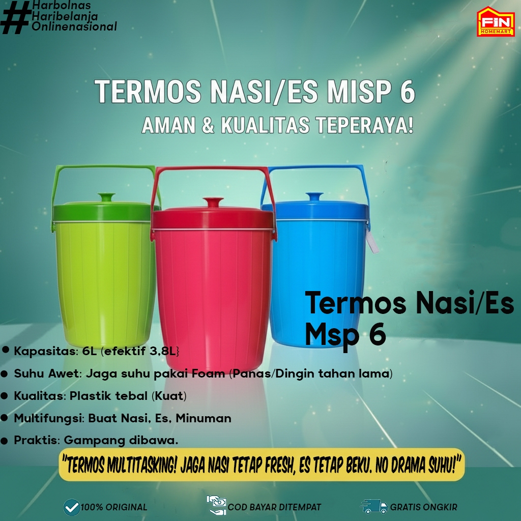 TERMOS ES 6 8 10 MASPION / TERMOS NASI MASPION / RICE ICE BUCKET / TERMOS ES BATU
