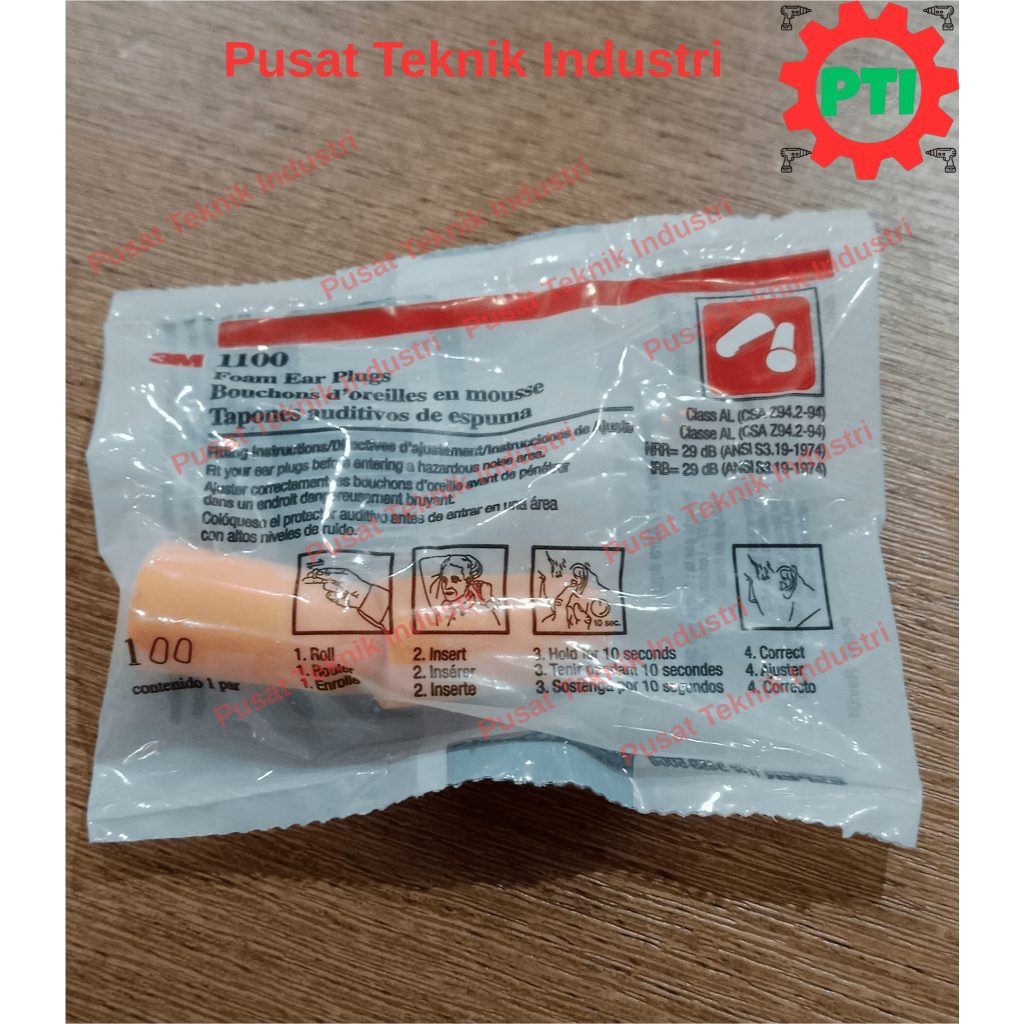 3M Earplug 1100 Pelindung Penutup Telinga Foam Ear Plug Protector