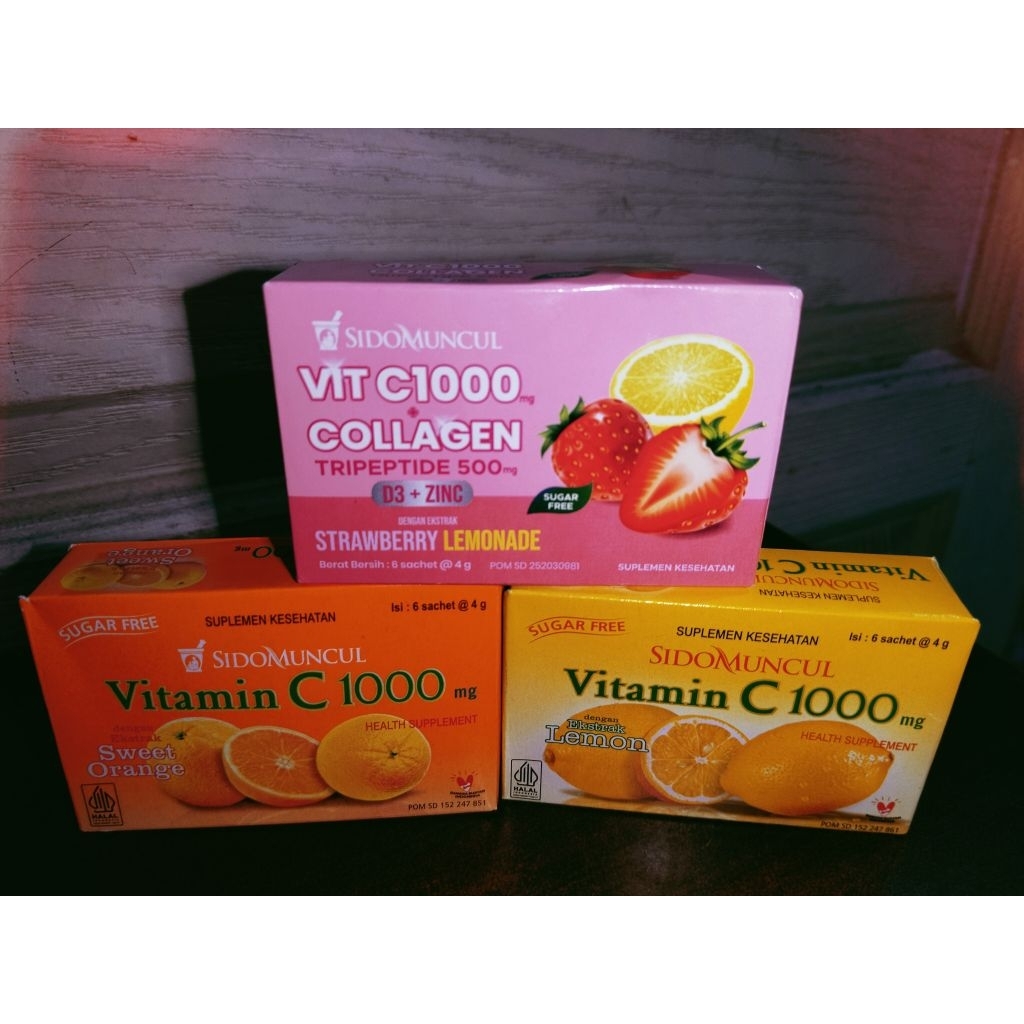 Vitamin C 1000 mg Sidomuncul serbuk