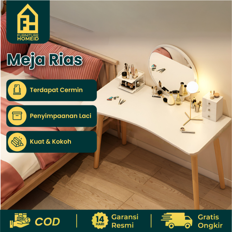 FURNITURE - Meja Kamar Aesthetic - Meja Kamar - Meja Make Up - Meja Rias Minimalis High Quality